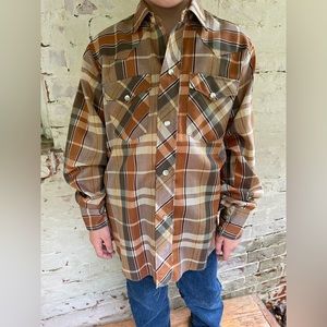 Vintage western Child pearl snap shirt, size 12